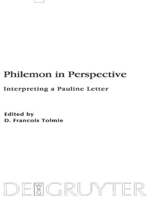 cover image of Philemon in Perspective